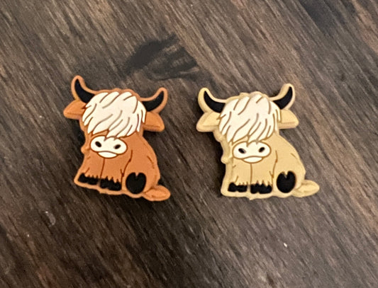 Sitting Highland Cow Focal Bead