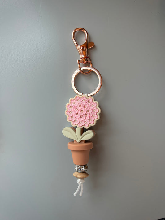 Hydrangea Flower Pot Keychain