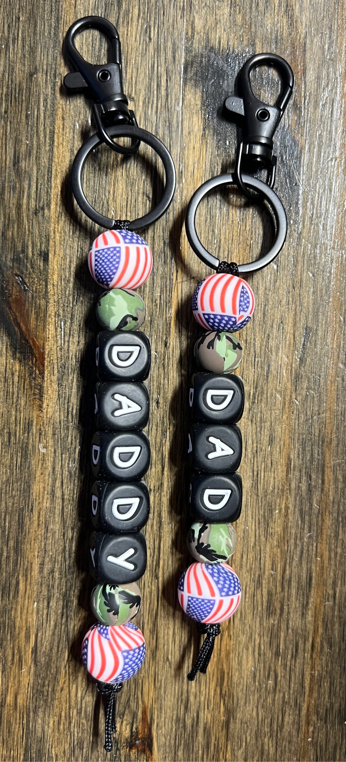 Camo American Flag Keychain