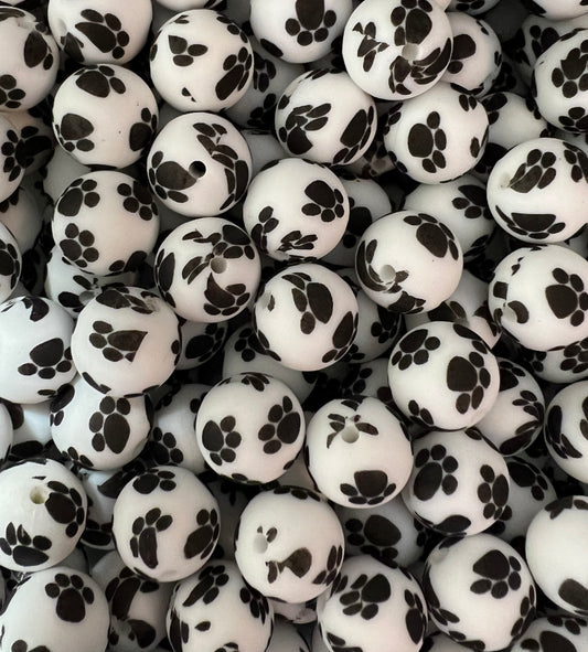 15mm Paw Print Bead