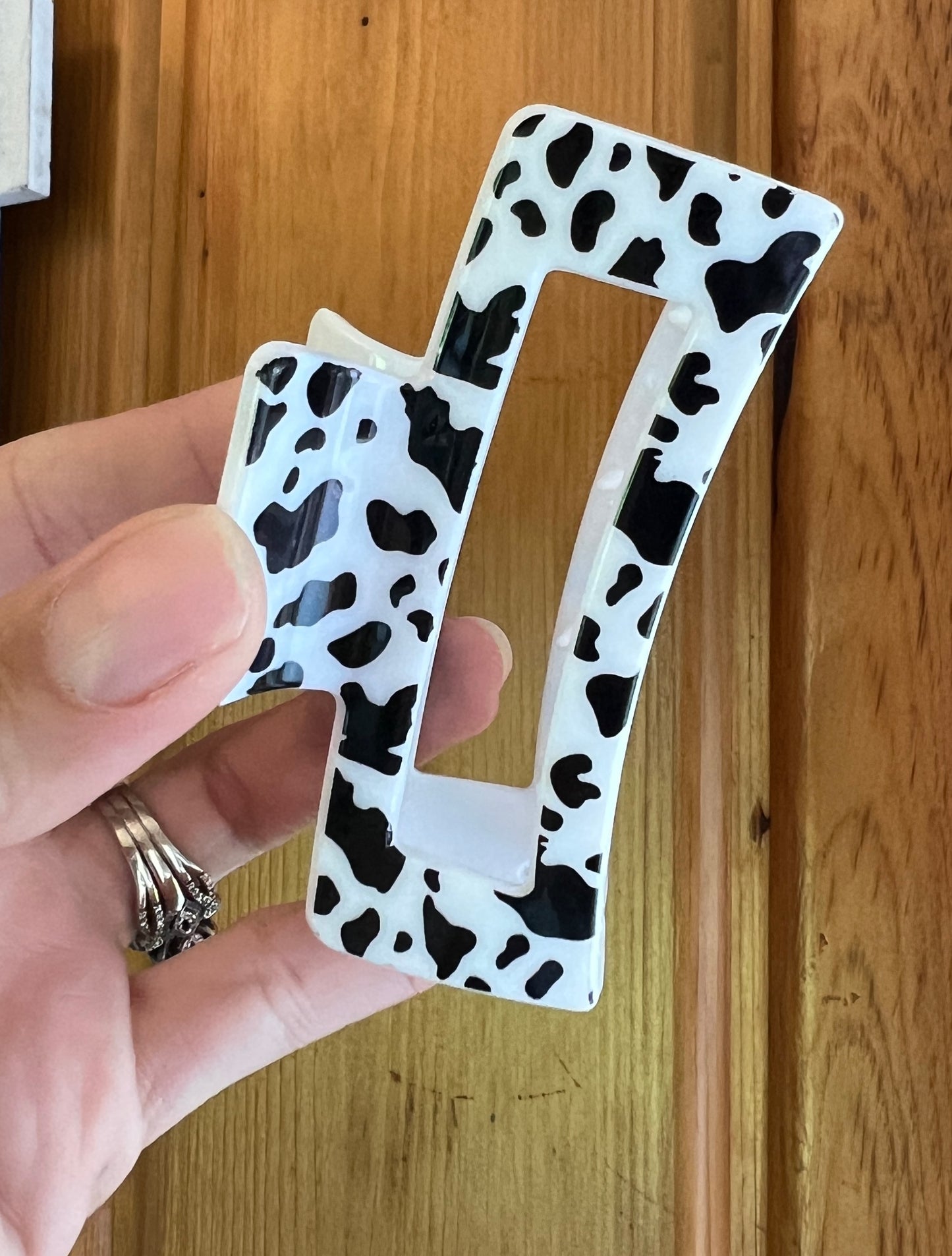 Cow Print Claw Clip