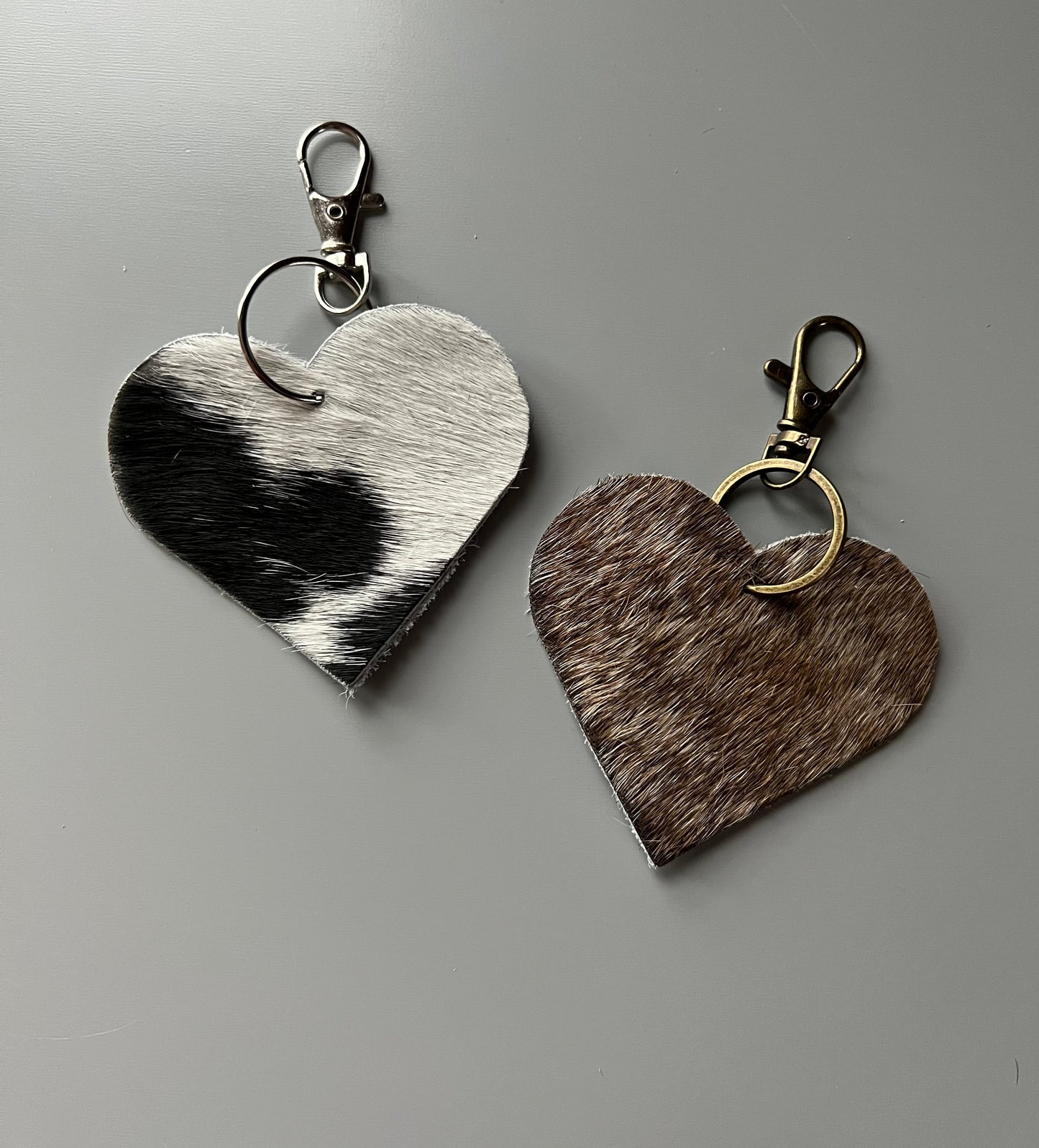 Heart Hair on Hide Keychains