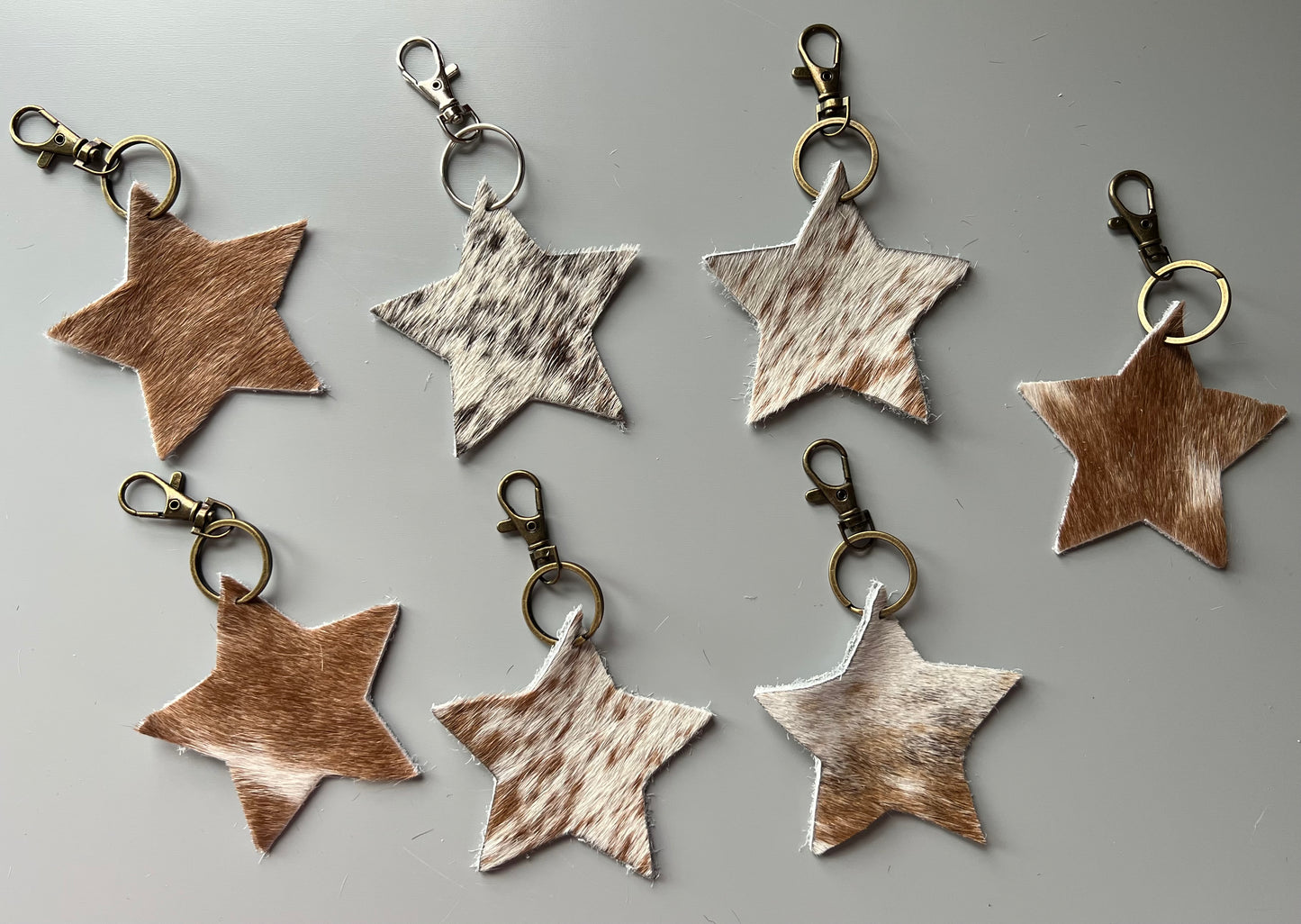 Star Hair on Hide Keychains