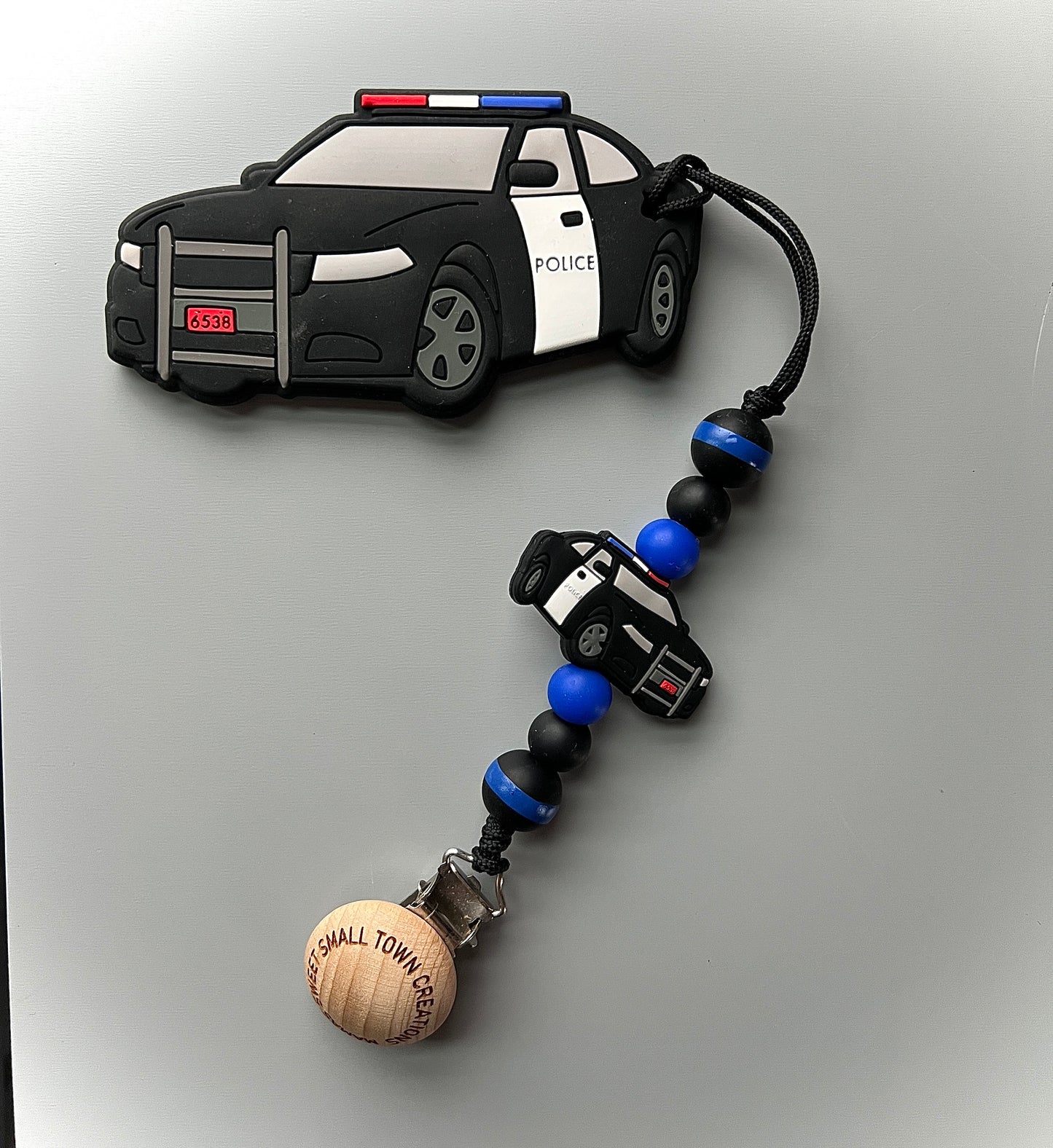 Police Car Teether Clip