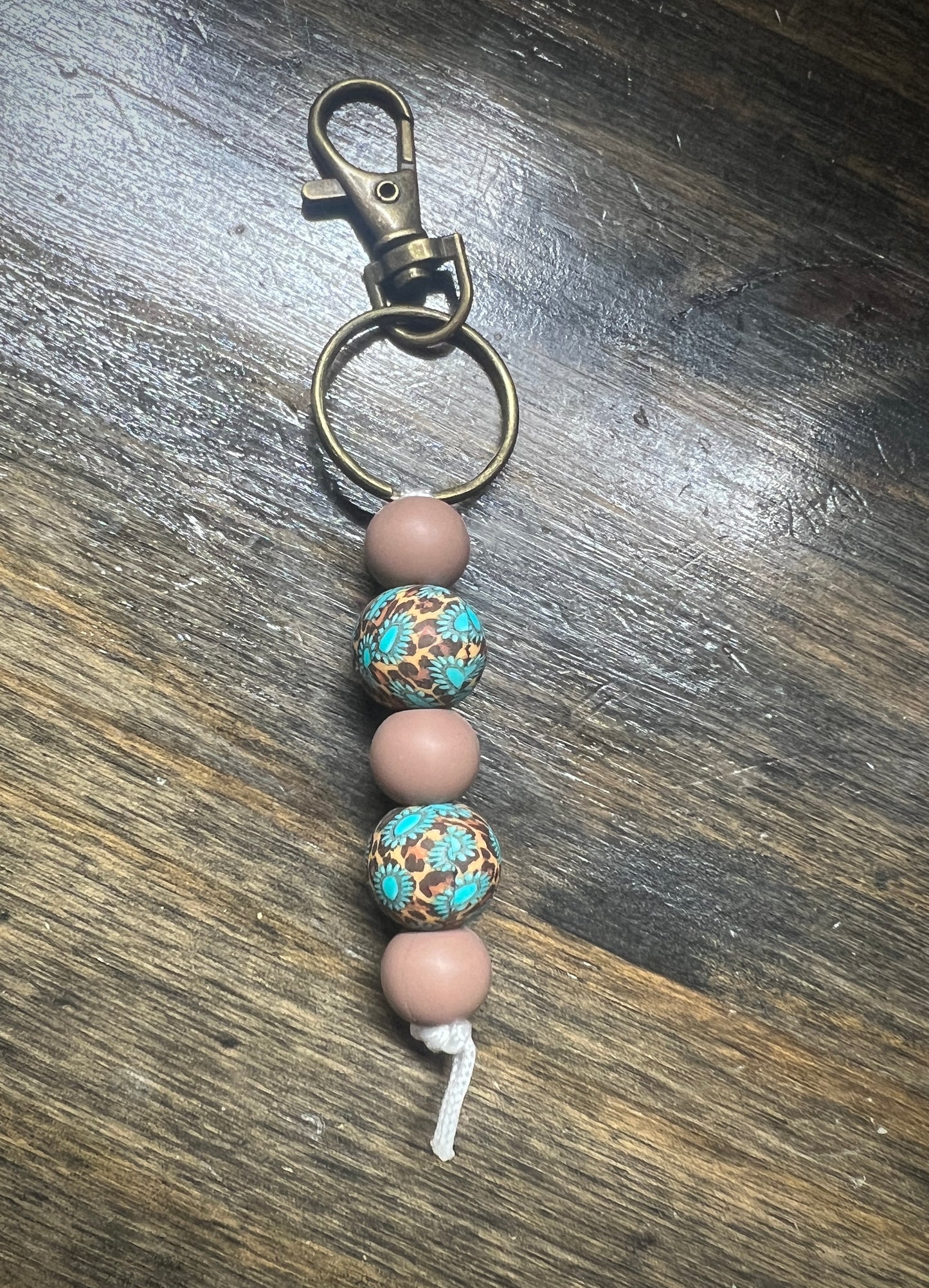 Turquoise Concho Keychain Dangle