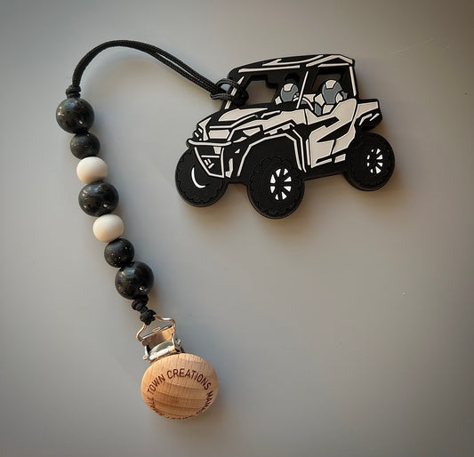 Black Matte Leopard UTV Teether