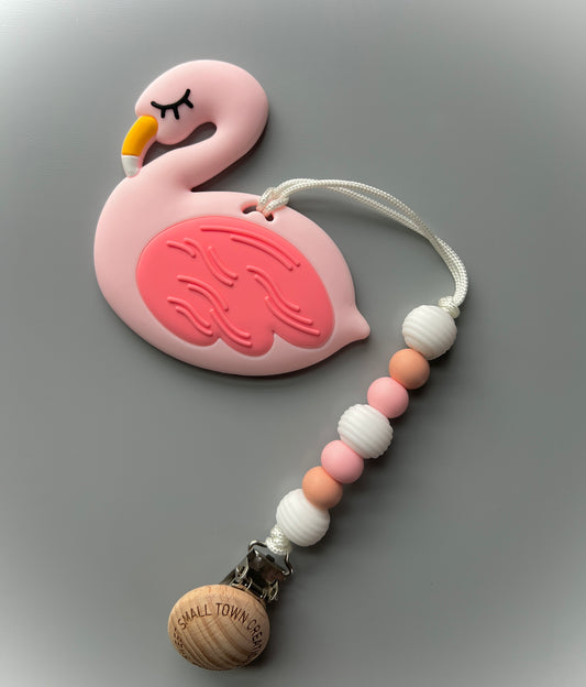 Flamingo Teether Clip