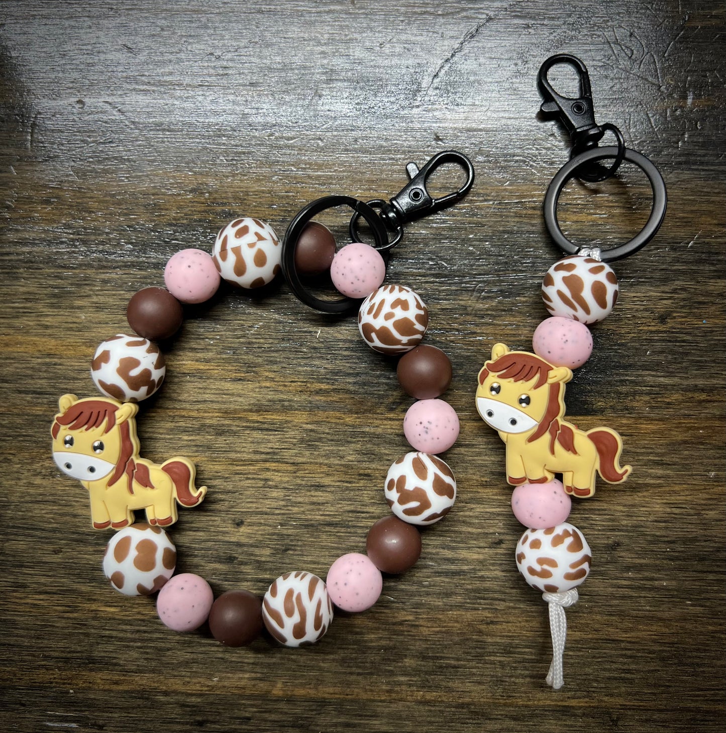 Brown Horse Keychain Set