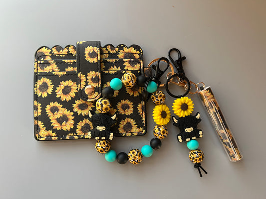 Sunflower Black Highland Wallet Bundle