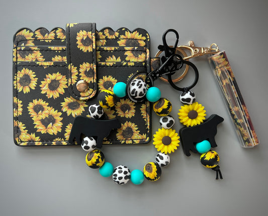 Black Cow Sunflower Wallet Bundle