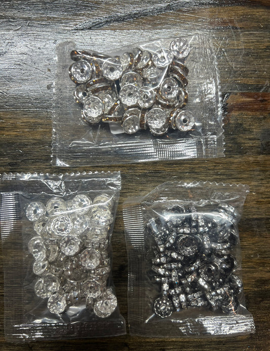 10mm Rhinestone Spacers