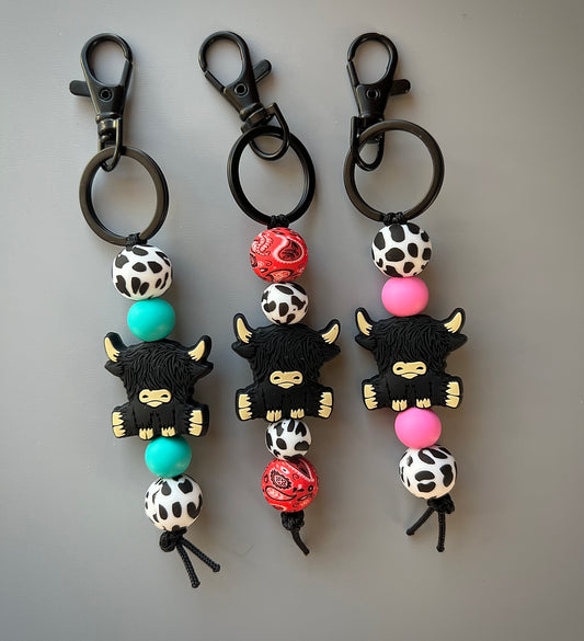 Black Highland Keychain
