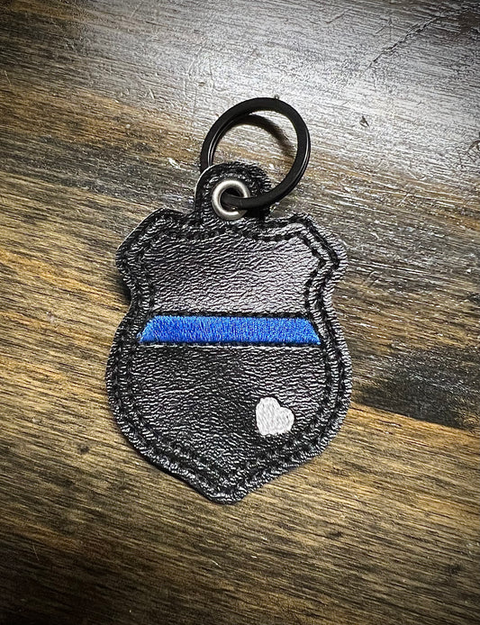 Blue Line Embroidered Badge