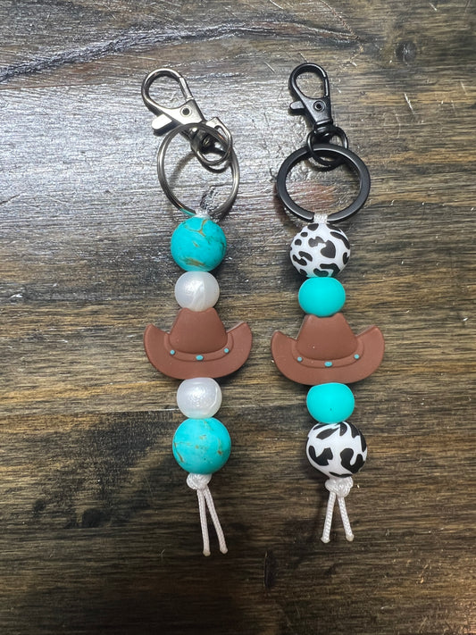 Brown Cowboy Hat Keychain