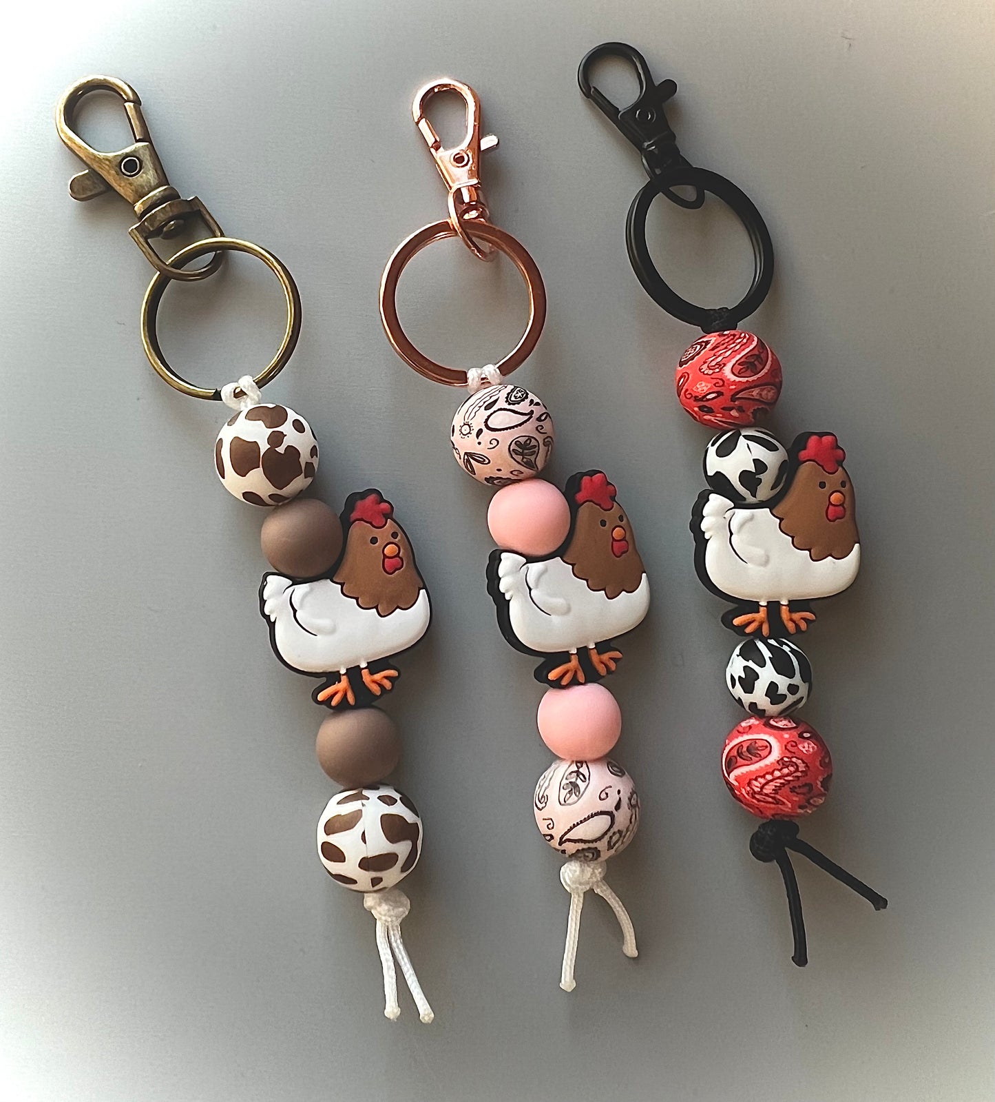 Chicken Straight Keychain