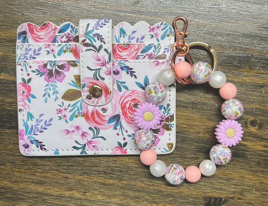 Floral Wristlet Wallet Bundle