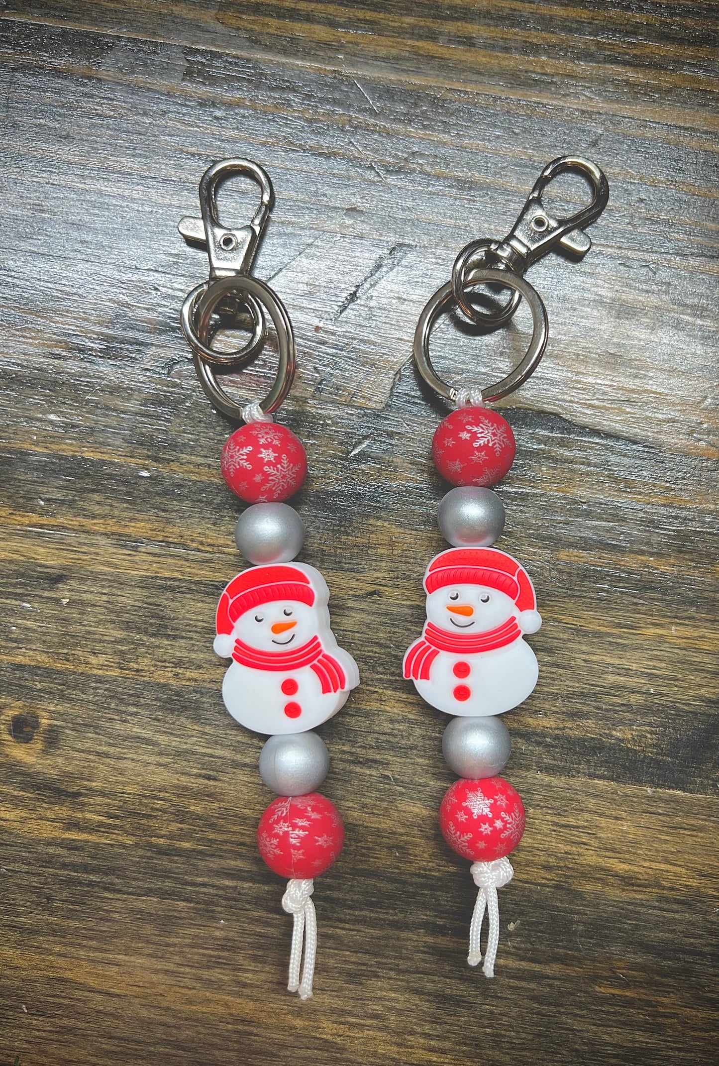 Red Snowman Keychain