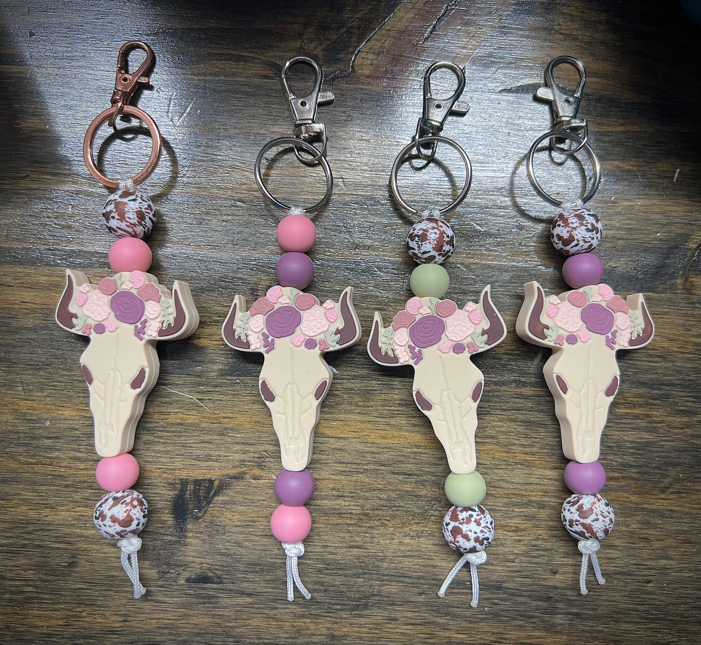 Boho Skull Straight Keychains