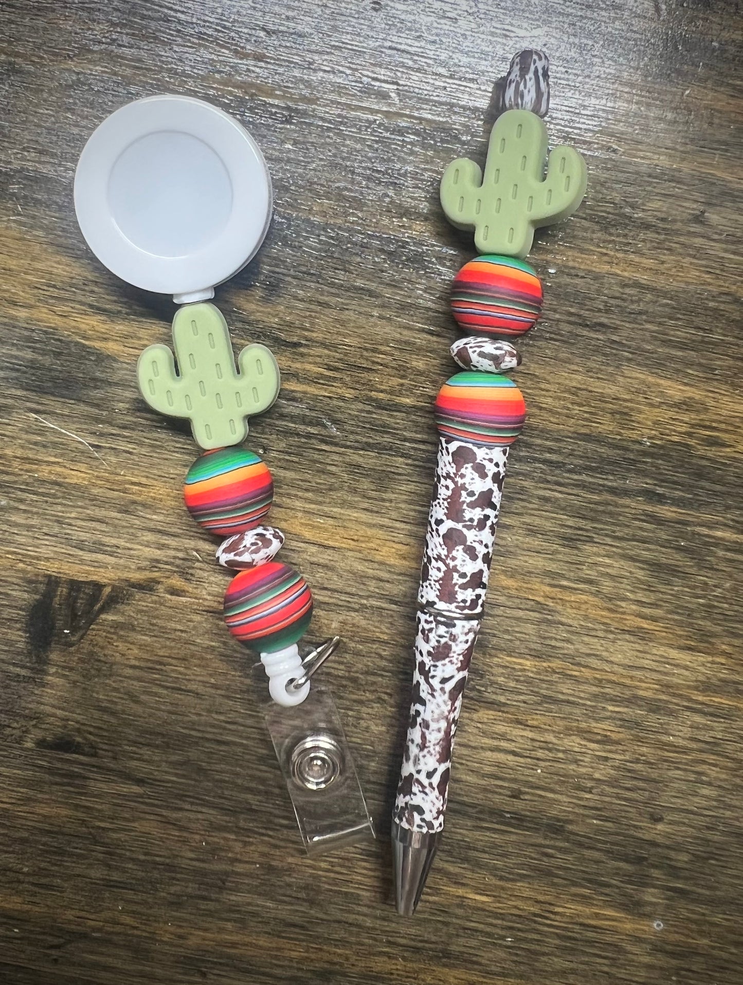 Serape Badge Reel / Pen Set