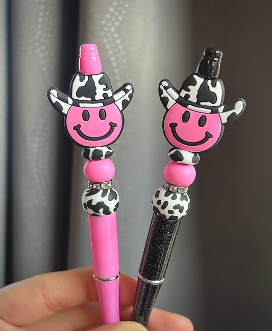 Yee-haw Pink Cow Print Pen