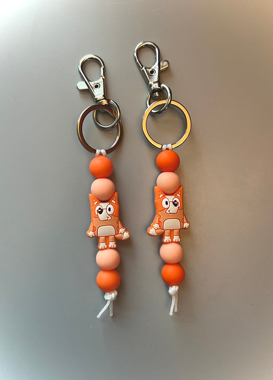 Orange Dog Straight Keychain