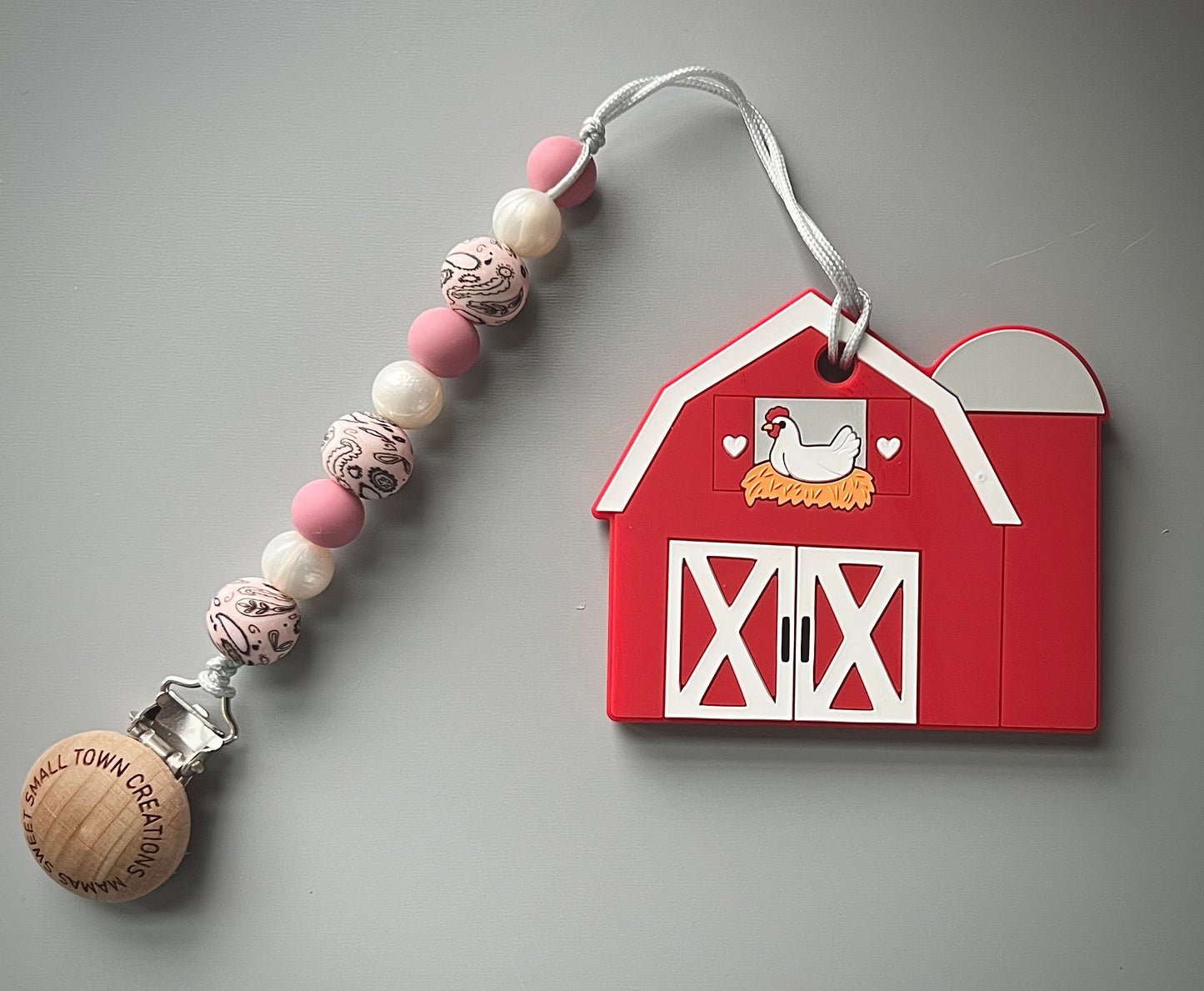 Pink Bandana Barn Teether