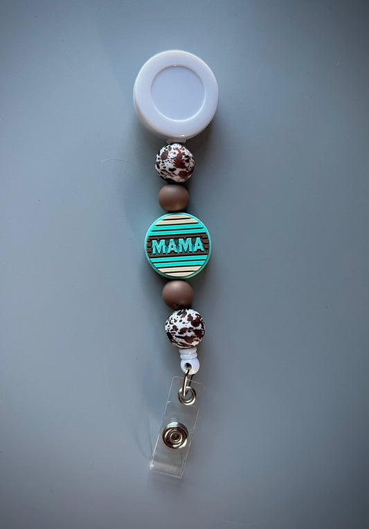 Turquoise Mama Badge Reel