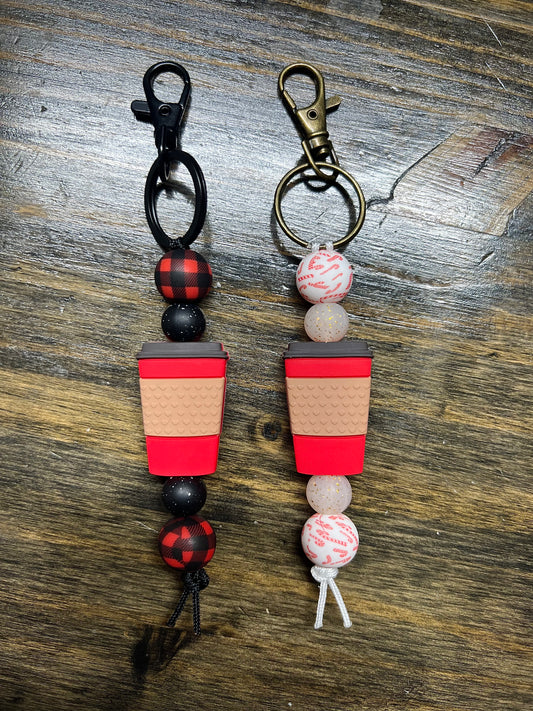 Holiday/Peppermint Coffee Keychain