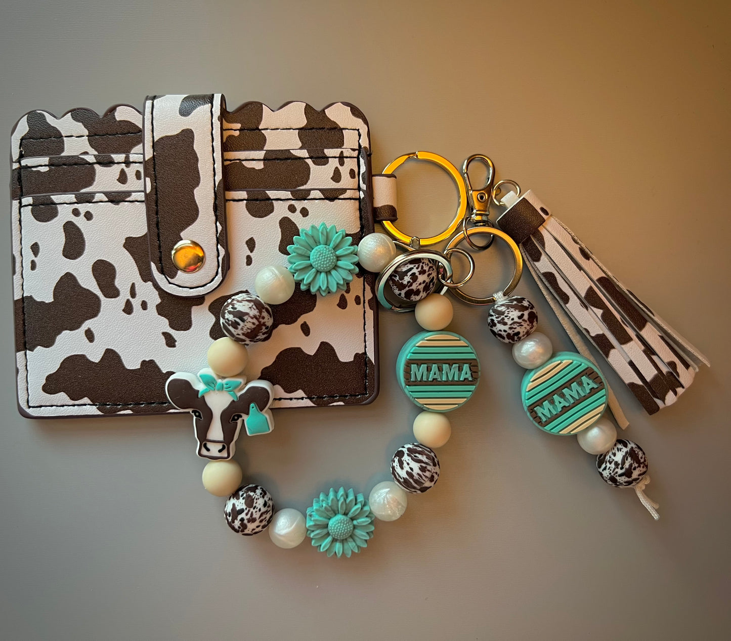 Turquoise Mama Cow Wallet Bundle