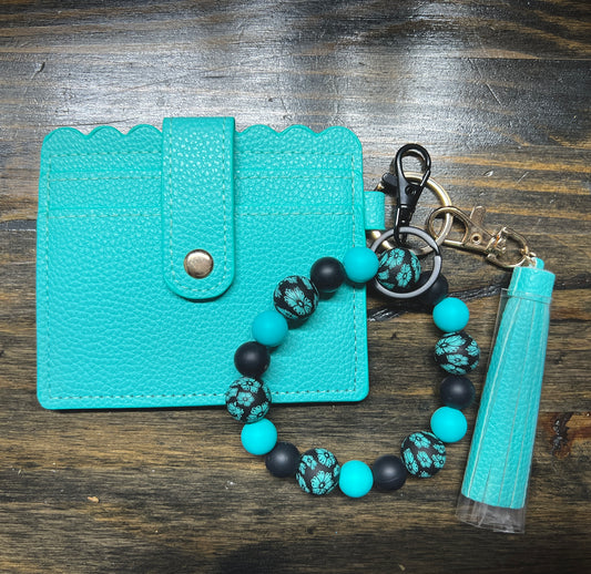 Turquoise Flower Wallet Bundle