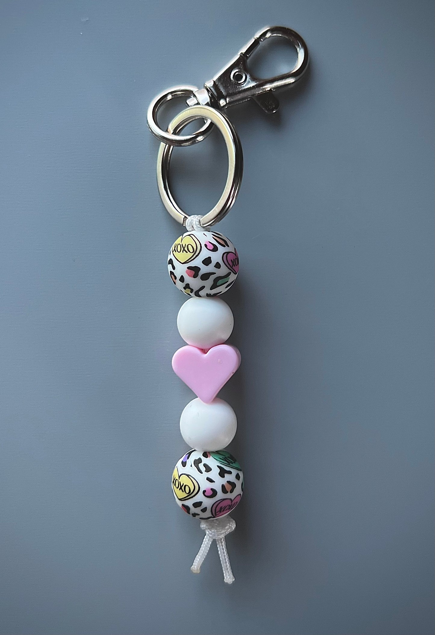 Cheetah Heart Candy Keychain Set