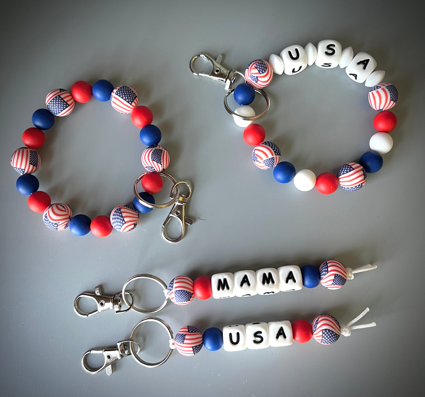 Patriotic USA Keychain Sets