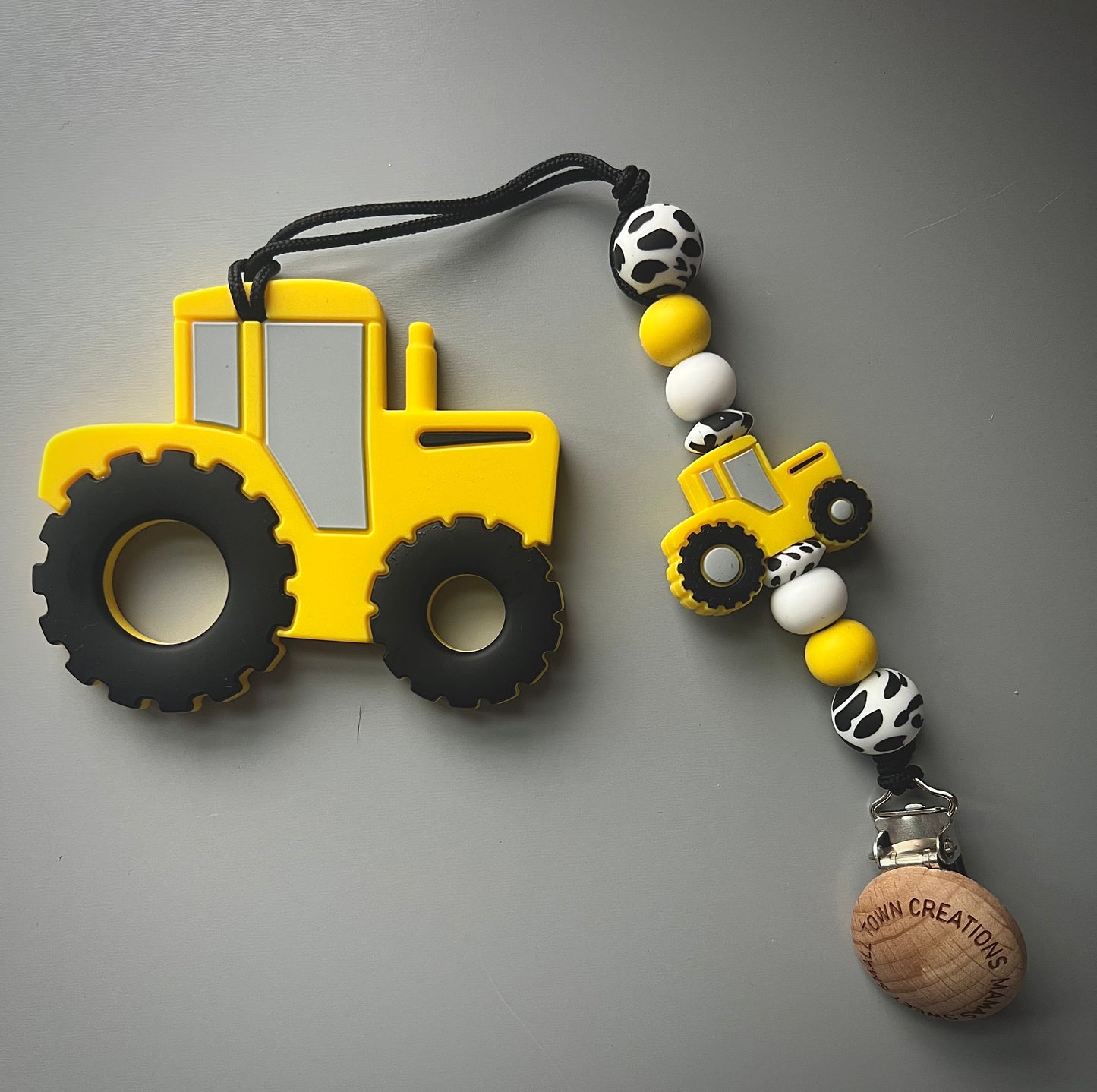 Yellow Tractor Teether