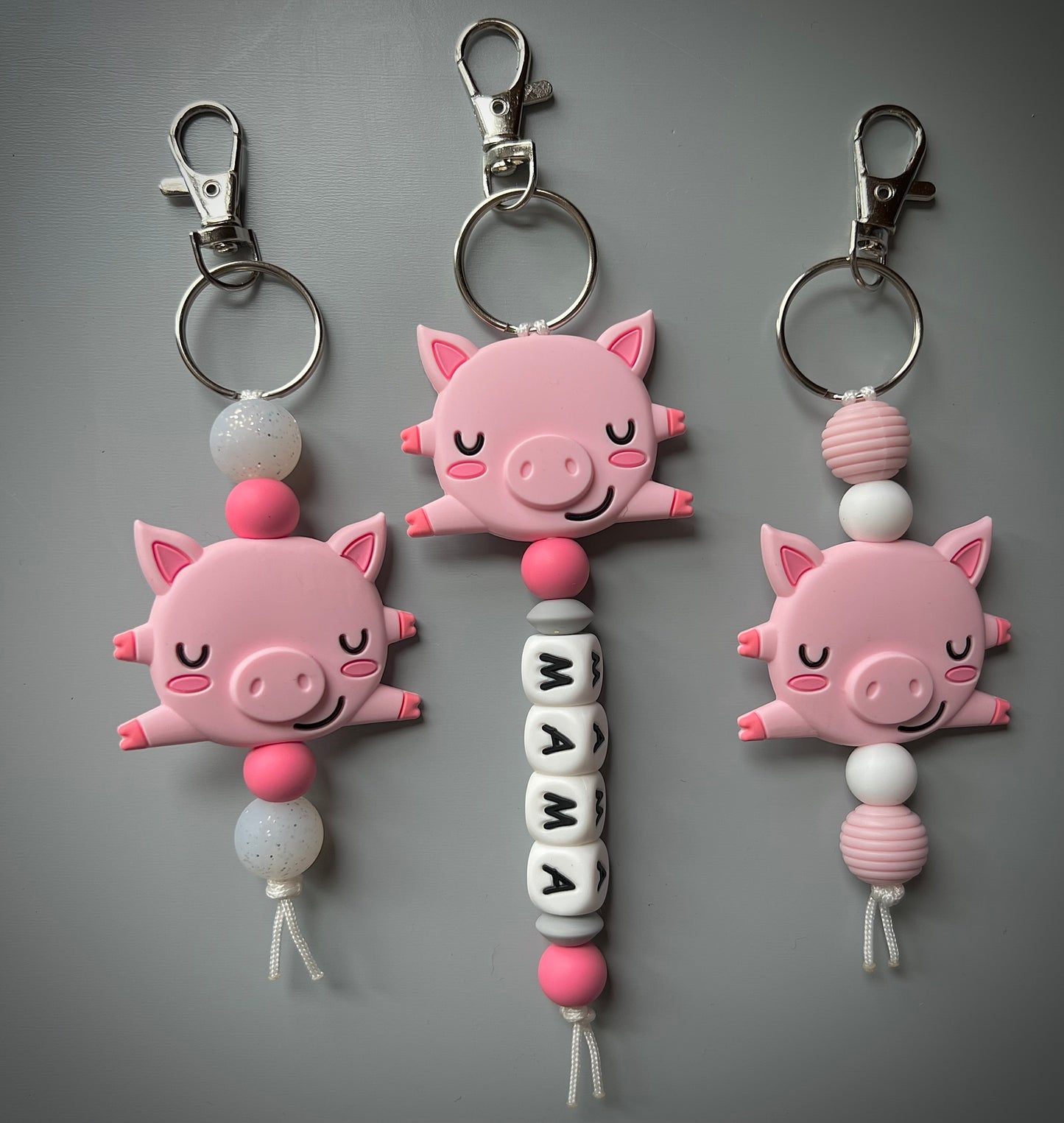 Mama Pig Straight Keychain